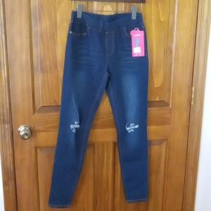JVINI  Fashion Size S distressed jeggings leggings Dark Blue